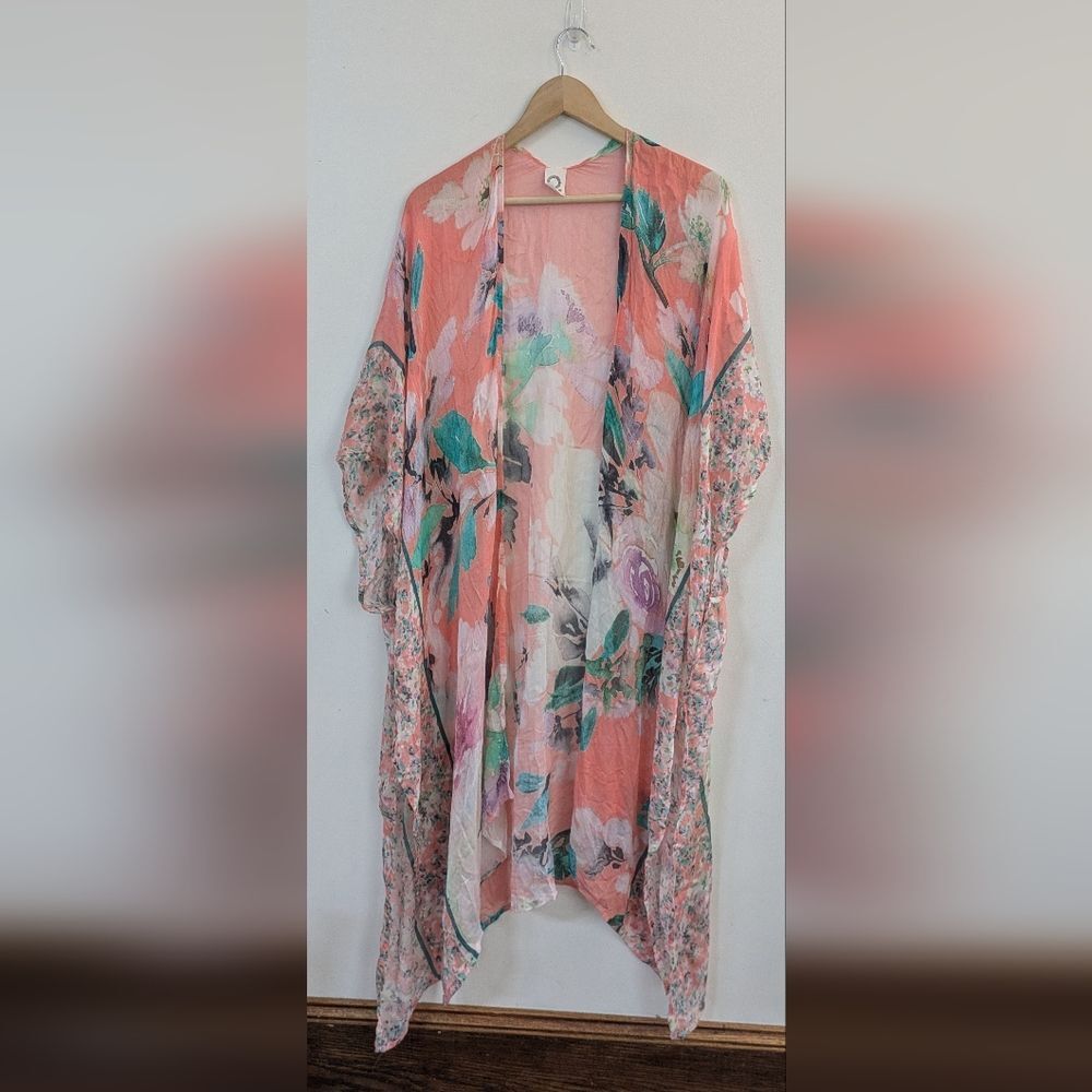 Anthropologie Akemi + Kin Floral Floral Open Kimono Cardigan OS